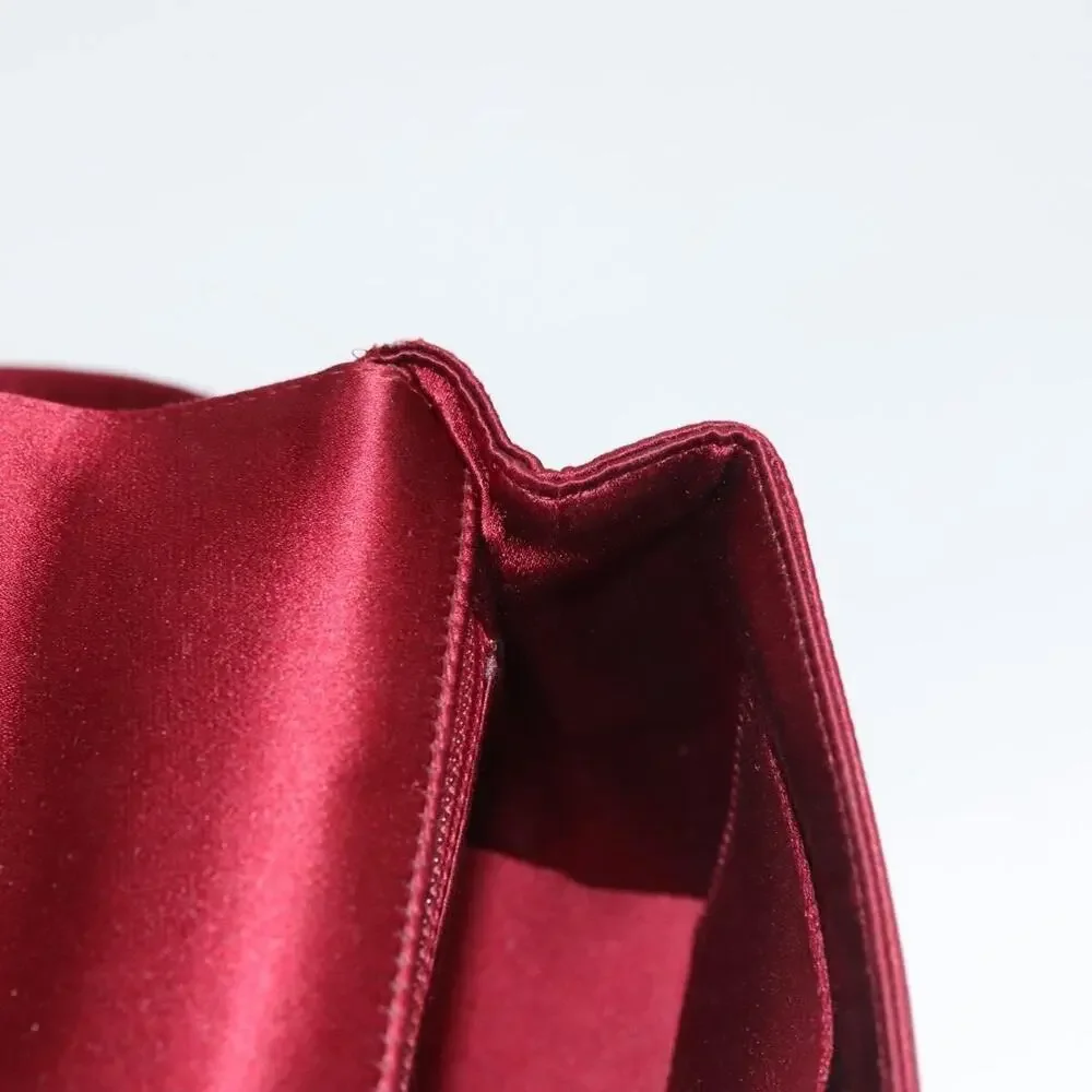 Chanel Satin Shoulder Bag Red
